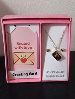 New Taylor Grace Sealed With Love Jewelry Gift Set 14k Gold Dipped