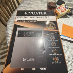 14kW Tankless Water Heater Electric, SIVUATEK 240V Instant On-Demand Hot Water Heater, 2 Point of Use, Self-Modulating, ETL Certified, Endless Water S