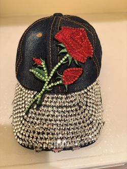 Denim Bling Crystal Baseball/Trucker Cap
