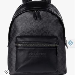 Large Coach Charter Back Pack In Charcoal 