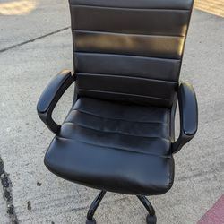 Black Leather Office Chair 