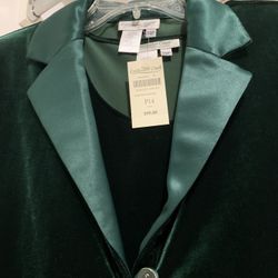 NEW! Emerald Green Woman’s Dress / Jacket (14P)