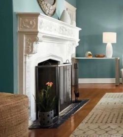 UniFlame Black Wrought Iron 52 in. W 3-Panel Fireplace Screen with Steel Frame a