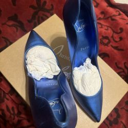 AUTHENTIC Christian Louboutin Hot Chick 100 In alize Blue