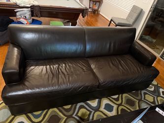 Leather sofa and chair