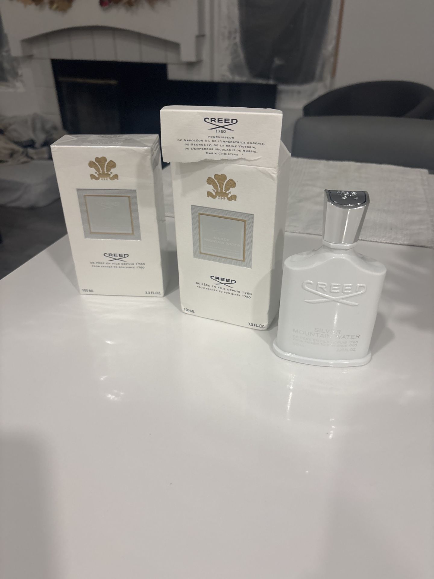 Creed Aventus Silver Mountain Water Bottle