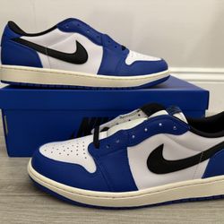 Air Jordan 1 Retro Low OG Game Royal CZ0790-140 White Black Game Royal Size 12 Shoes NEW w/ Box