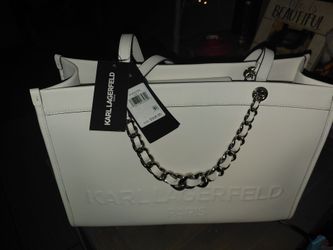 Karl Lagerfeld large leather tote for sale