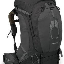 2022 Osprey Atmos 65 Liter Backpacking Pack, Black Color, S/M, New