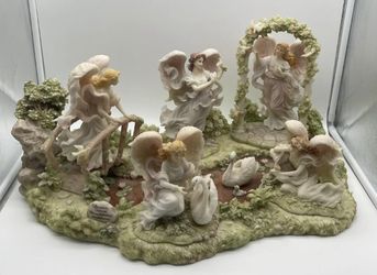Seraphim Classics - Heavenly Reflections - Display Pond All 5 Figures