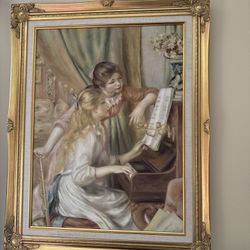 Girls On The Piano Canvas Print