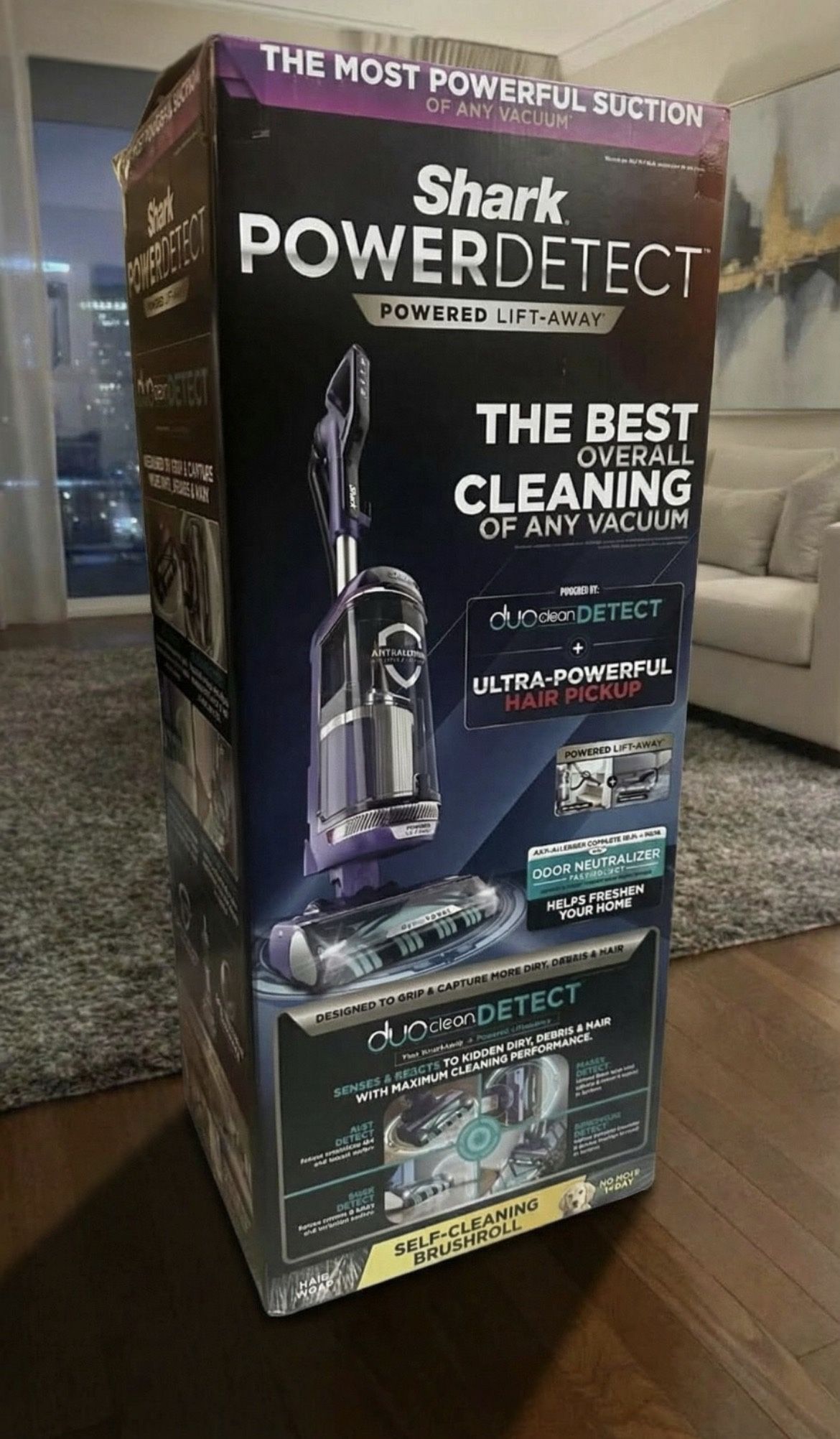 Shark POWERDETECT Upright Bagless Vacuum – New, High Suction, Tools Included 