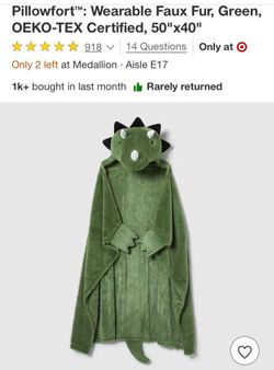 Target pillowfort dino blanket