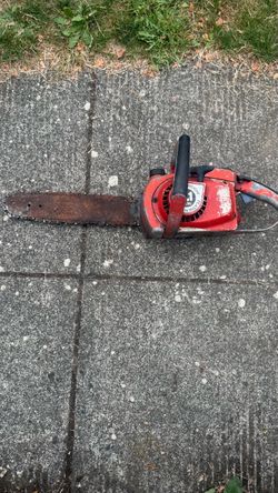 Red Gas-Powered Chainsaw