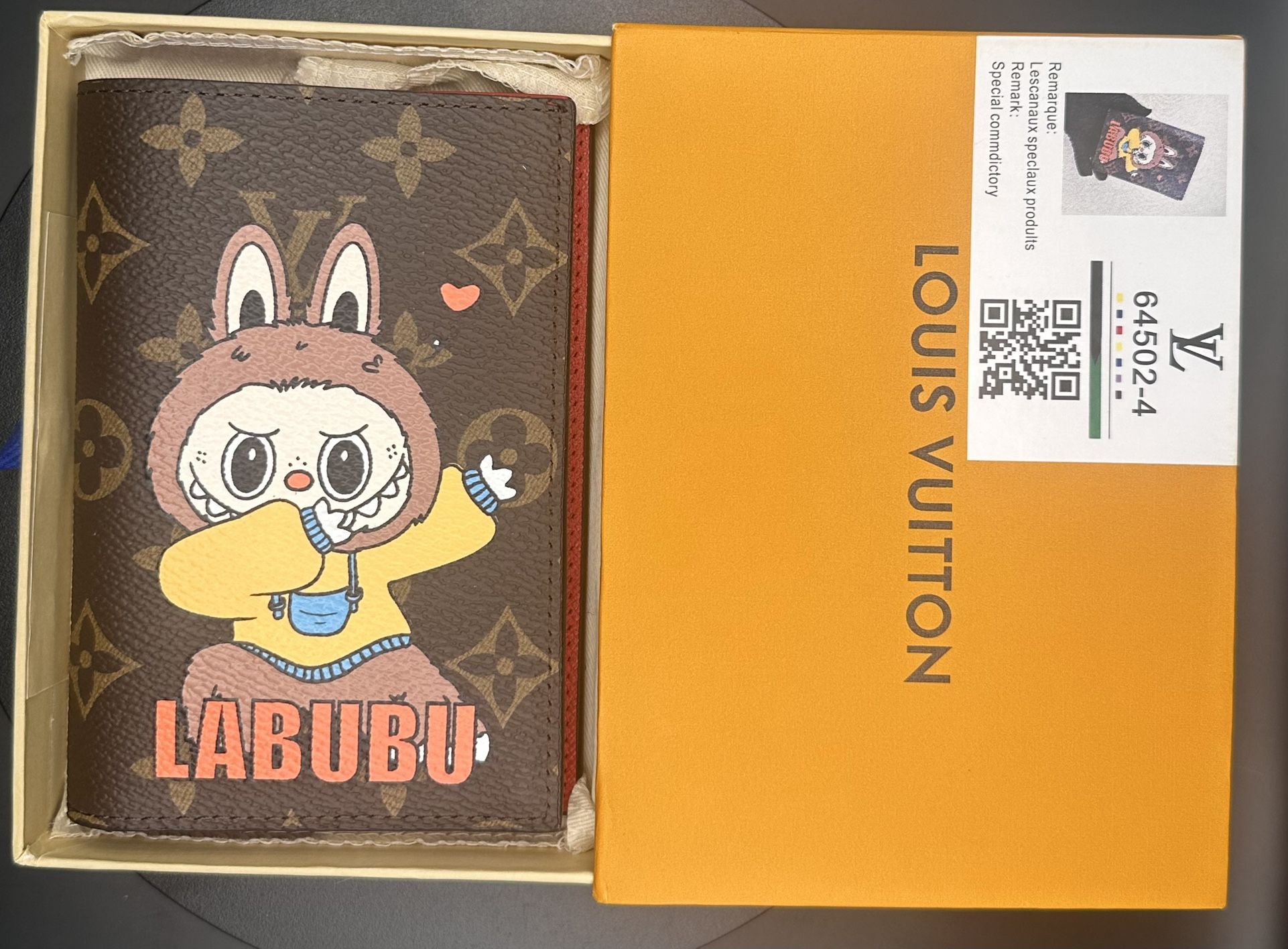 Louis Vuitton Passport Wallet. Labubu