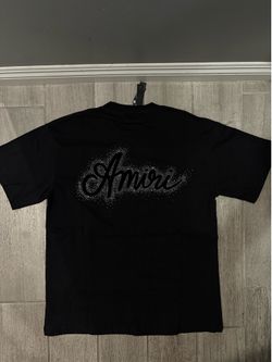Black amiri Tshirt with rhinestones