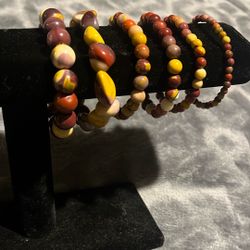 Mookaite Stone Bracelet Lot