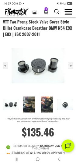 BMW n54 VVT valve cover breather