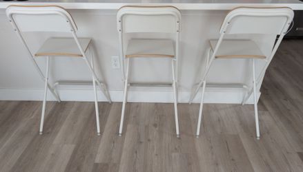 IKEA FRANKLIN
Bar stool with backrest, foldable, counter height