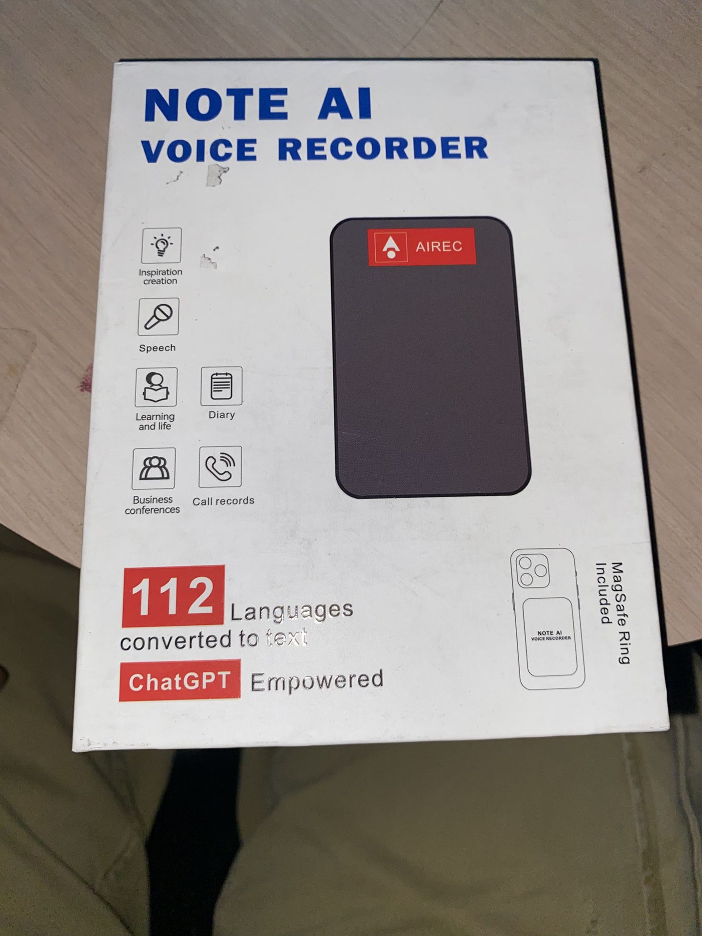 Note Al Voice Recorder 112 Languages Converted To Text Chat Gpt