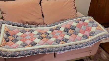 Couch Protector Patchwork Quilt Pink Floral