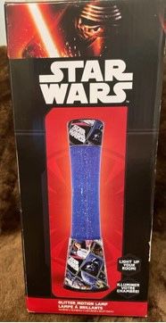 New, Disney’s Star Wars Glitter Motion Lamp, Blue
