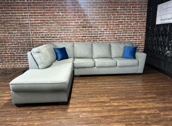Delivery Available Ashley light gray sectional sofa couch