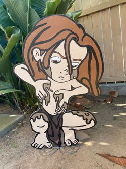 Handmade cardboard characters Tarzan please see description