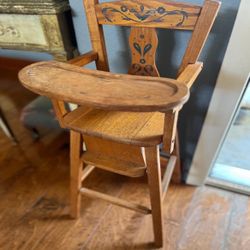Antique Carrs toy Doll High Chair.  31”height X 12” Wide