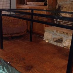 Wrought Iron dining table with decorative shelf