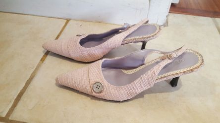Pink corduroy pumps cute