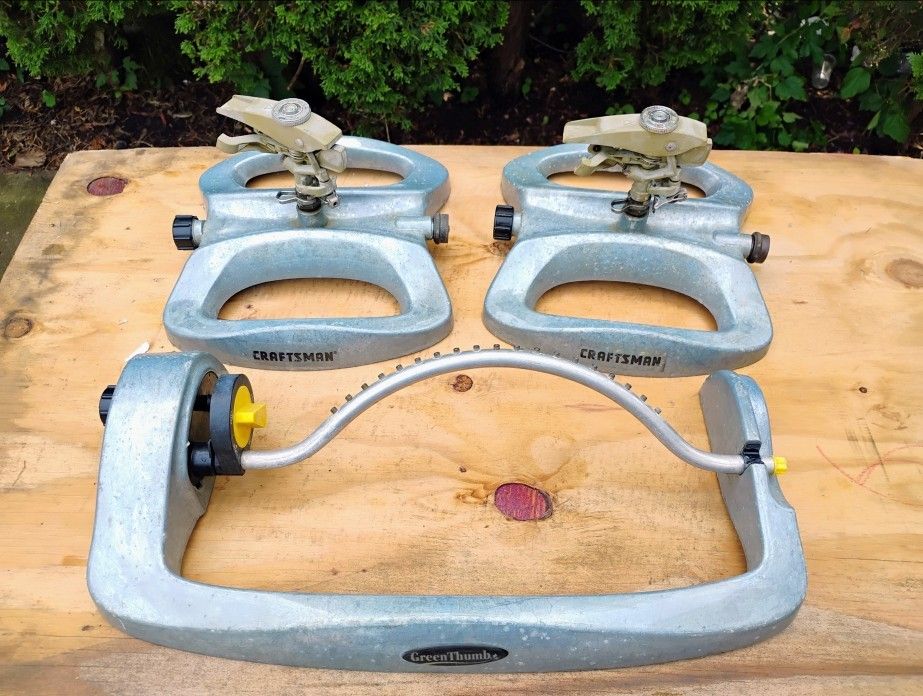 Vintage Craftsman PULSATING Lawn Sprinkler Heavy Duty Industrial Linkable Sturdy Metal 