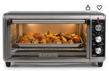 BLACK+DECKER Extra Wide Countertop Toaster Oven Stainless Steel