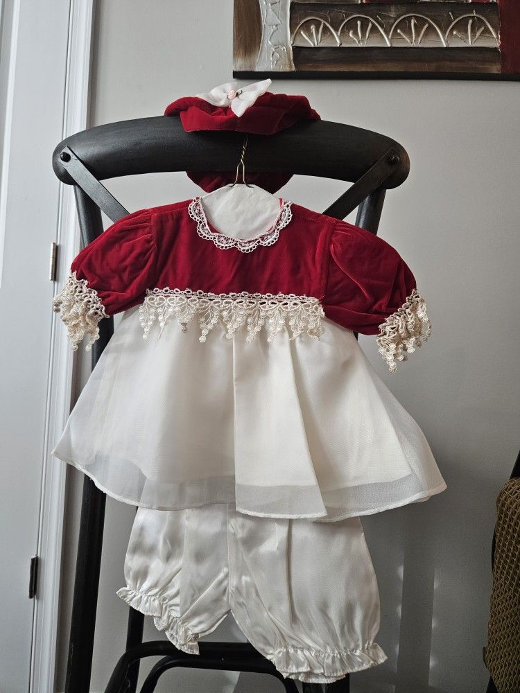 Red & White Baby Outfit 