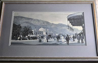 The Famous Cafe De Paris In Monte Carlo December 1904 Photograph, 10.25x15.25" Framed
