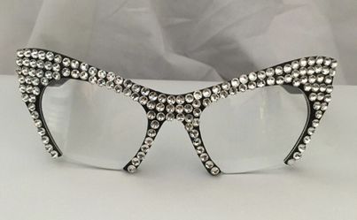 Blinged our clear glasses frames! Yes you can put ur prescription in them!