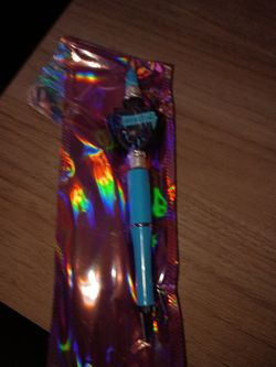 Harry Potter Blue Beaded Pen in Holographic Bag