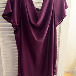 Wine Colored Chiffon Blouse
