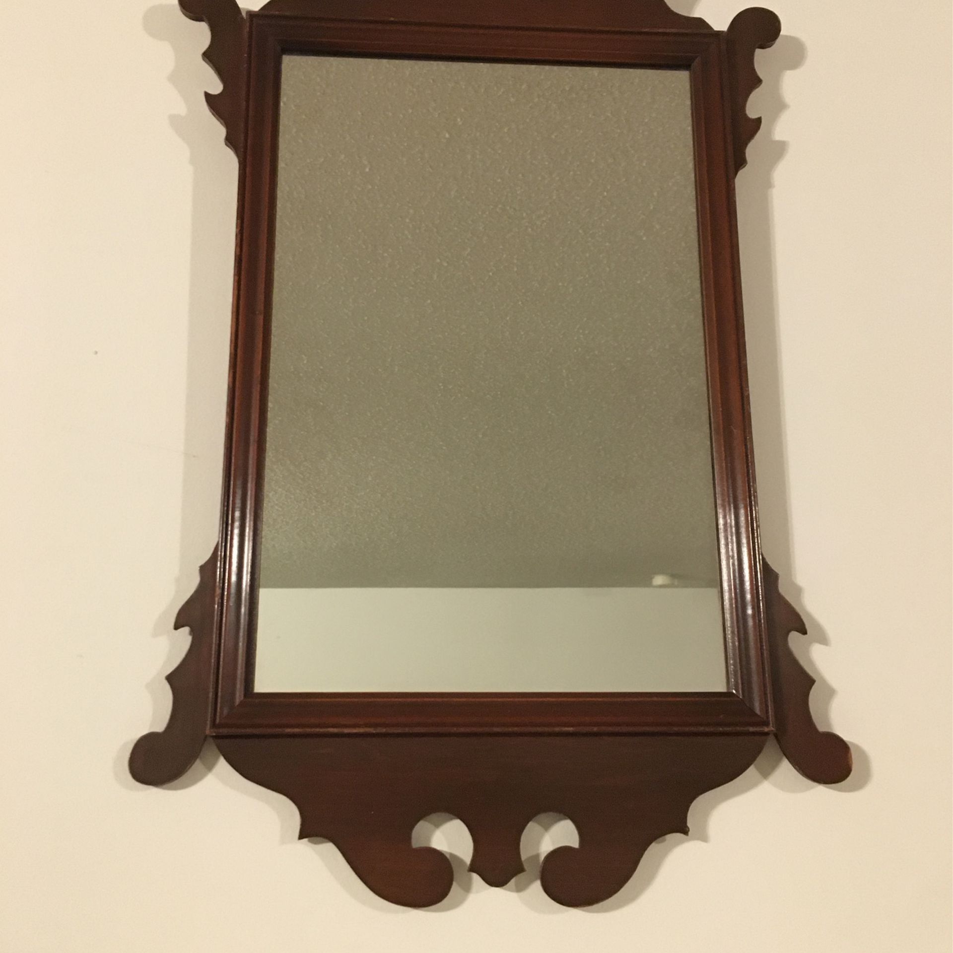 Antique wood framed mirror 28-1:2" x 17-1:2"