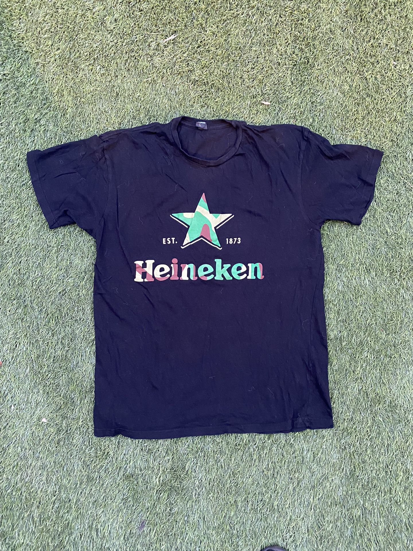Vintage Camo Heineken Beer Shirt