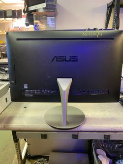 ASUS ET2322I AIO 23 Inch PC desktop  All in one touchscreen  Intel i7-4500U CPU  16G RAM  1TB HDD Windows 10 pro. It as a crack on the top, left side 