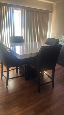 Four chair, dining table