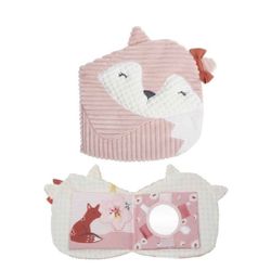 Modern Moments Gerber Soft Crinkle Book Pink Fox & Plush Sensory Rattle Ball Floral Bunny (set of 2)