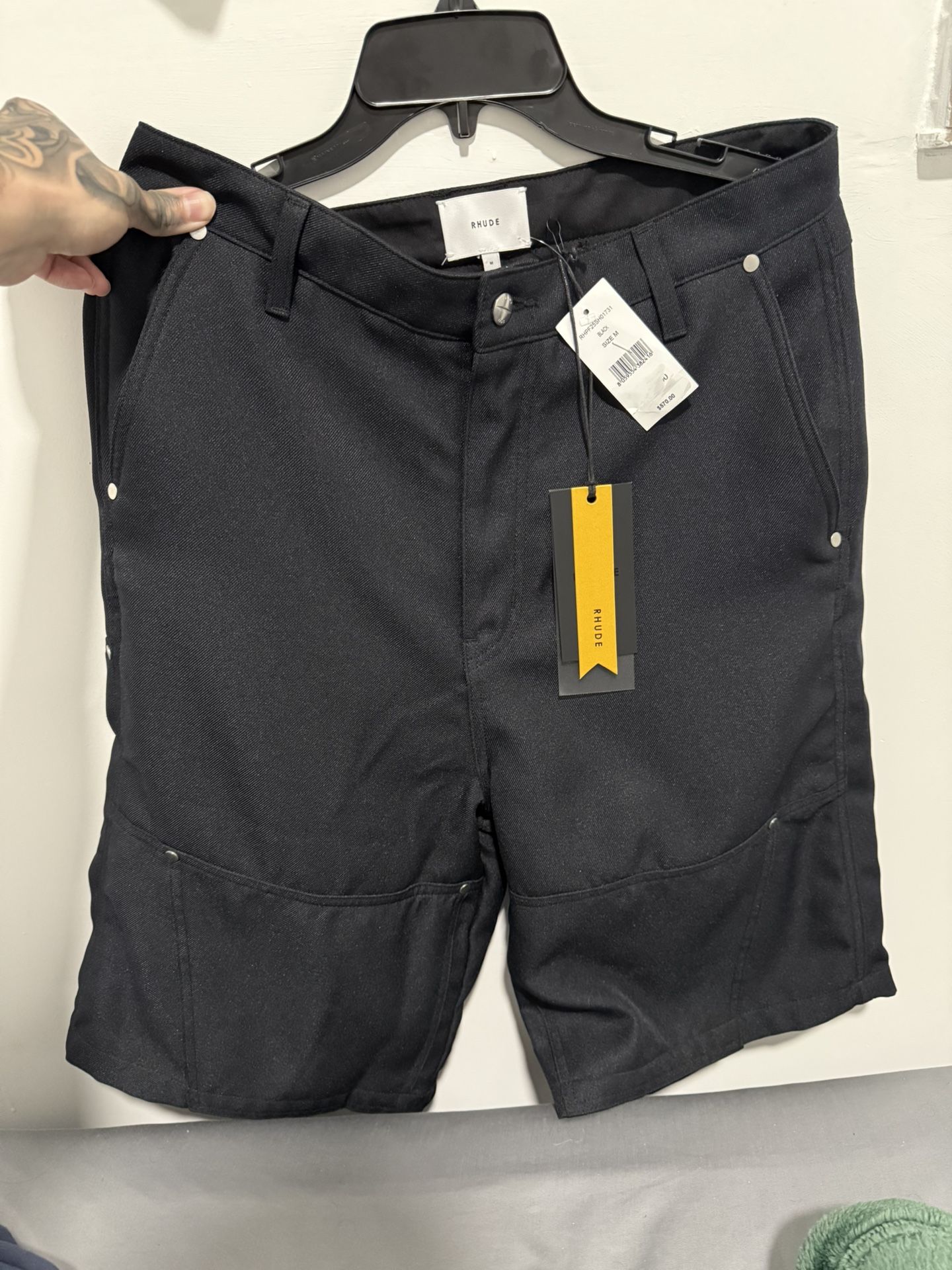 Rhude Baggy Carpenter Black Shorts Size Medium