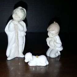 LLADRO PORCELAIN Christmas NATIVITY Ornaments SET - MINI HOLY SHEPHERDS #5809