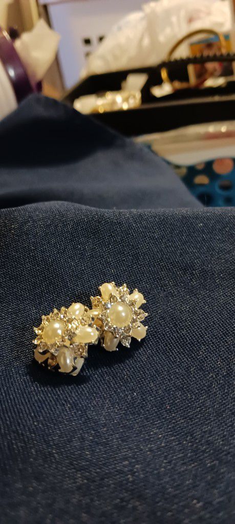 Bridal Faux Pearl/Austrian Crystal Cluster 