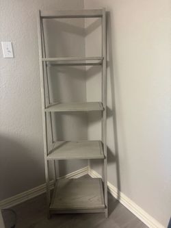 Tall Wooden Ladder Shelf