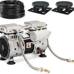 3/4 HP Pond Aeration System, 5.76 CFM Air Pump w/ Airline & Diffusers for Large Ponds
