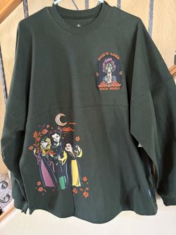 DisneyWorld Hocus Pocus Oversized Spirit Jersey Sweatshirt NWT