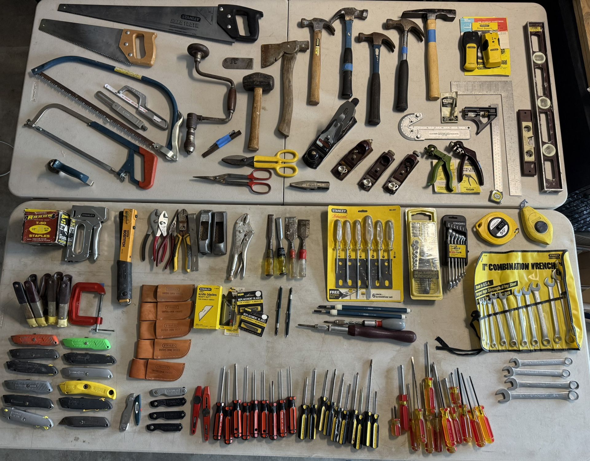 Large Vintage STANLEY TOOL Bundle (250 Pieces+)